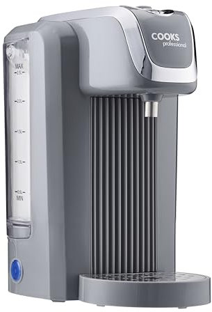 Cooks Professional Instant Hot Water Dispenser 2600W with 2.5L Capacity & Drip Tray | Energy Efficient Boiling Kettle Kitchen Dispensers for Hot Drinks, Tea & Coffee Making | Grey/Silver