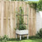 Homgoday Jardinera de jardín con celosía blanca 40 x 40 x 142,5 cm de polipropileno, muebles jardinera rejilla para jardín, jardinera de exterior, jardinera balcón
