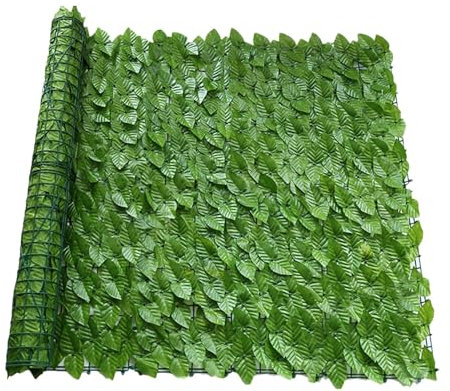 Elemento di recinzione artificiale edera per balcone muro del giardino siepe verde per interni ed esterni per patio foglie di edera artificiali protette dai raggi UV come frangivista colorato Sic