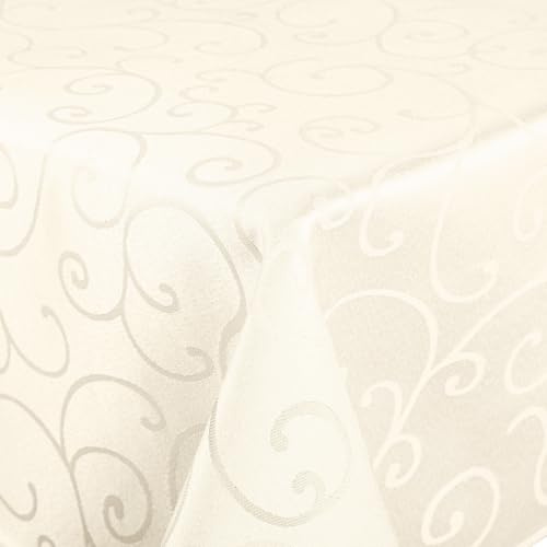 AMFUN Tischdecke Abwaschbar Rechteckig, Jacquard Tischwäsche, 130 x 220 cm Tischtuch, Tischdecke Abwaschbar Ornamente für Küche, Party, Schmutzabweisend, Pflegeleich