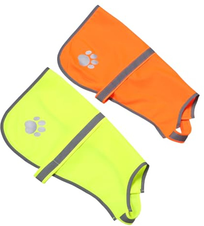 Hemobllo 2 Piezas Chaleco Reflectante para Perros De Alta Visibilidad Chaleco Luminoso para Paseos Nocturnos para Mascotas Pequeños Unidades