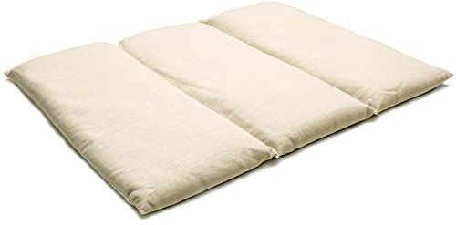 Coussin aux pépins de raisins - Taille 40x30-3 compartiments - nature - Coton Bio - Coussin thermique - Coussin aux graines - Compresse froide -