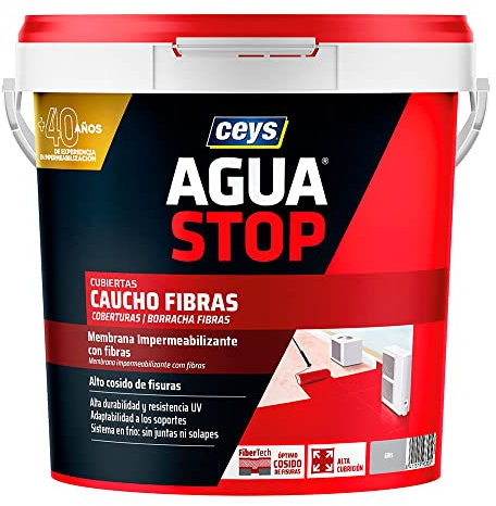 AGUASTOP CAUCHO FIBRAS GRIS 5kg 903303