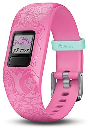 Garmin vivofit jr. 2, Kids Fitness/Activity Tracker, 1-year Battery Life, Adjustable Band, Disney Princess, Pink