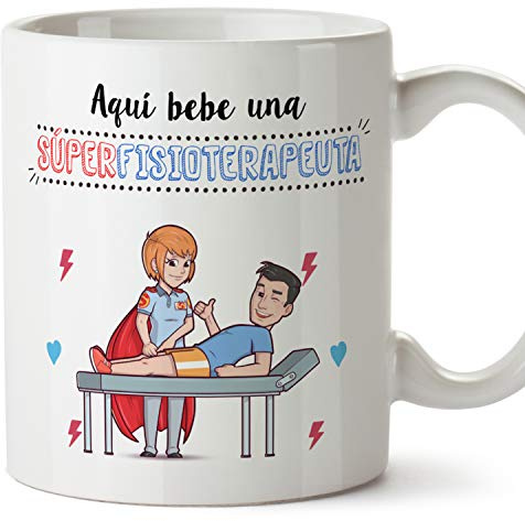 MUGFFINS Taza Fisioterapeuta Mujer (Superhéroes() - Regalos Originales y Divertidos de Fisioterapia