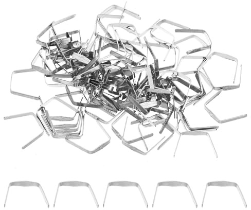 PATIKIL 8x8mm Ganci per Lampadari Cristalli, Accessori per Lampade in Cristallo 300Pz Clip per Cristalli per Fissare Parti di Cristallo, Sostituzioni per Lampadari, Cromo