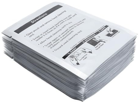 TOPINCN 50 Pièces Cartes de Nettoyage de Lecteur de Carte de Crédit POS Swipes Lecteur de Carte Nettoyant POS Swipes Cartes de Nettoyage de Terminal pour Machines ATM Imprimantes de Cartes