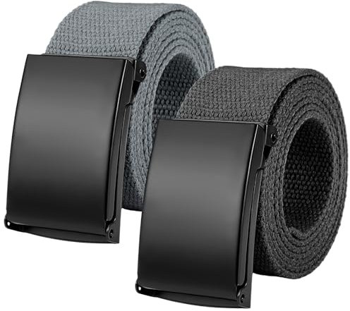 patinadrift 2 Stück Arbeitsgürtel Herren, Gürtel Herren, Einstellbar segeltuch Belt Ohne Löcher Taktischer Gürtel für Outdoor Business, Arbeit und Reisen