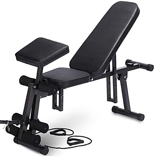 asdchZen Banc De Musculation Haltère Haltérophilie Banc De Musculation Réglable Sit-Ups Équipement De Fitness, RD Réglable, Banc D'Haltères Pliant Multifonction À Domicile Hommes