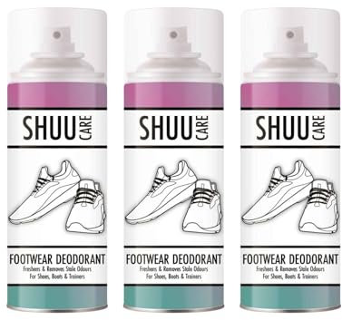 SDMAX Footwear Deodorant Spray, Shoe Care, Smell Remover, Freshens And Odor Prevention, Antibacterial Ingredient, Easy To Use, Lightweight And Portable, 250ml (3PCS)