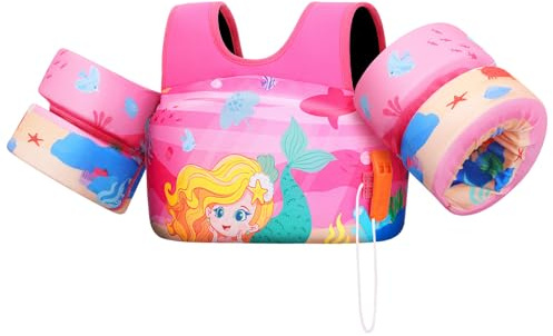 HeySplash Swim Vest for Kids, Puddle Float Jumper with Safety Buckle