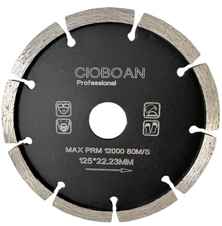 9.5mm Épaisseur Disque Diamant, Fraises à joints125mm Diamètre, Rénovation sur des murs anciens. Maçonnerie.