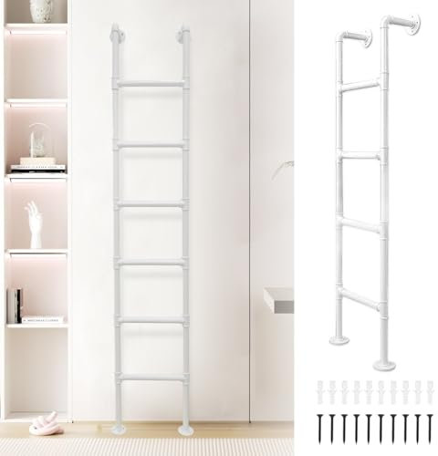 Scala in metallo per casa, finestra cantina, uscita fontana, soffitta, letto a castello – Kit di installazione semplice incluso