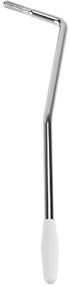 HAMPPLIES Leva Tremolo Singola Cromata 5.0mm con Punta Bianca per Chitarra Elettrica, Metallo Resistente per Regolazione Tensione Corde e Sostituzione Parti Chitarra