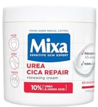 Mixa Body Cream, Urea Cica Repair Renewing Cream, Body Moisturiser for Dry, Rough, Bumpy Skin, with 10% Urea and Niacinamide, Hypoallergenic, Up To 100H Hydration, 400ml