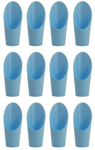 ROMISBABA Lot de 12 Pelles à Rempoter en Plastique pour Jardinage et Bonsaï, Petites Pelles de Terreau Compactes, Outils de Jardin Multifonctions, Couleur Aléatoire, Seau Portable