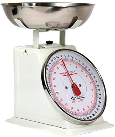 Vogue Platform Mechanical Kitchen Food Scale 20kg - Analog Scale, Easy to Clean and Read F175