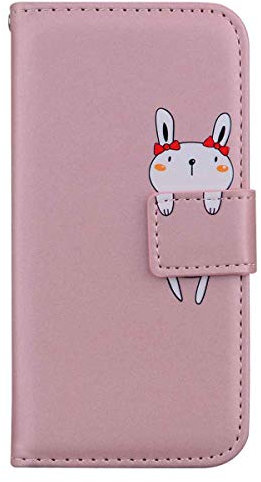 Skyhewen for Samsung Galaxy A22 5G Case Shockproof Leather Wallet Flip Folio Cartoon Animal Cute Phone Cover for Samsung Galaxy A22 5G with Magnetic Kickstand Card Holder Slot Silicone Case, Rose Gold