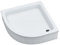 Sellon24® Duschwanne mit Träger Weiß Stabil Glatt Dusche Styroporträger Duschkabine Duschtasse Acryl Viertelkreis R55 Sanitäracryl Befliesbar Tief (80x80x26 R55)