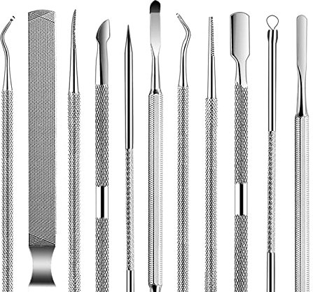 6 pezzi Set di unghie Incarnite, Professionale acciaio inossidabile Set di unghie per unghie incarnite, Doppia Faccia Attrezzi Set Per Manicure E Pedicure per Bisturi Pedicure