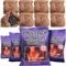 8 x 1.25kg Bags (10kg) Premium Instant Light BBQ Charcoal, Bags of Instant Barbecue Lumpwood Charcoal (4x Twin Packs)