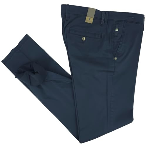 Pantaloni Uomo Eleganti Classici Estivi Leggeri Sea Barrier Vita Alta Regular Fit (54 - Blu)