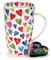 Dunoon Tasse aus Knochenporzellan, Herz-Motiv