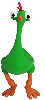 UNITED PETS Chick'N Fun Jane Gioco per Cani a Forma di Pollo, di Design, Giocattolo in Lattice per Cani, Verde