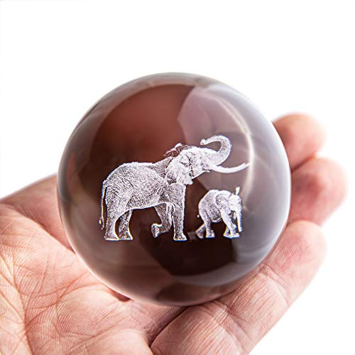 HDCRYSTALGIFTS Pisapapeles de cristal láser 3D de 60 mm con forma de bola de cristal para decoración del hogar