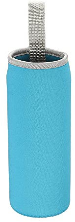 sourcing map Water Bottle Sleeve 500ml Neoprene Carrier Insulated Non Slip Protective Glass Bottles Cover with Strap for Cool or Hot Drinks, Blue 2 Pack