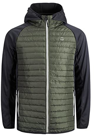 Jack & Jones Jjemulti Chaqueta Acolchada Noos , Hombre, Forest Night/w Negro, L