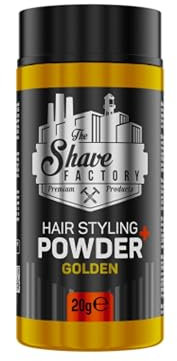 THE SHAVE FACTORY Ultra Hold Haarstyling-Puder – Golden 20g – Mattes Finish, Volumenboost & Leichte Textur – Rückstandfreies Stylingpuder mit Flexiblen Halt