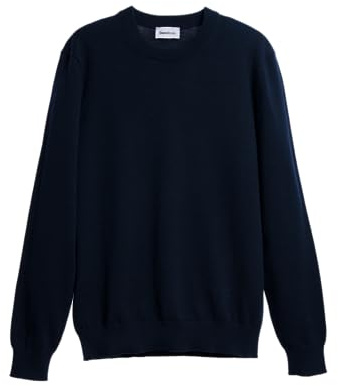 Diana Studio - Paricollo in 100% Cotone a Maniche Lunghe, Uomo, Blu Navy, Taglia L, Regular Fit