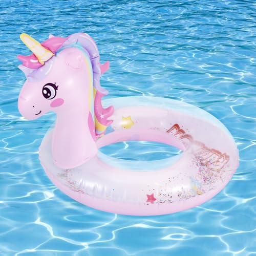 MoKo Unicorn Pool Floats Toddler, Swim Tube Water Toys for Kids Party