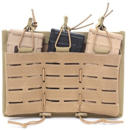 HOUSON Taktische Magazintasche, Triple Pistol Magazintasche MOLLE Mag Pouch Magazinbeutel Jagd Magazin Tasche Doppel Molle Beutel für M4/M16/AK47/AK74 Magazin Khaki
