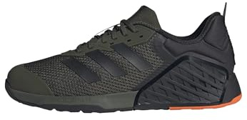 adidas Unisex-Adult Dropset 3 Trainer, Night Cargo/Black/Impact Orange, 9.5 Wide Women/8.5 Wide Men