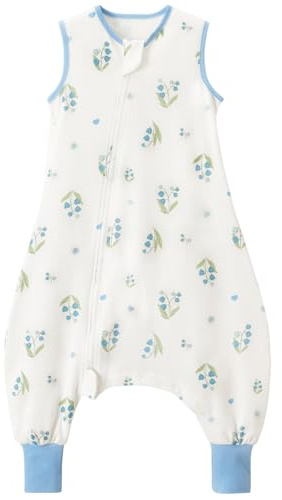 Nivolltha Sac de Couchage pour Bébé 1 TOG, 100% Coton, Gigoteuse d'Été Doux pour Bébé