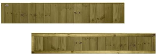 Ultimate Vertical T&G 6x1ft (W: 6ft x H: 1ft) Capped Decorative Garden Fence Panel Fully Framed Strong Treated Interlocking Tongue & Groove Smooth Boards Width 1828mm x Height: 300mm