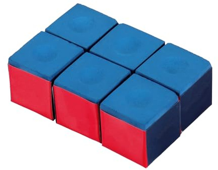 6pcs Billiard Chalk,Pool Table Accessories For Table Billiards, Triangle Chalk（Blue）
