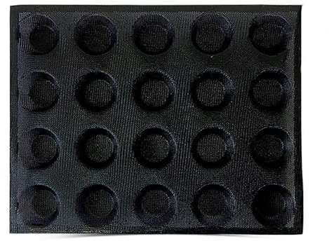 Mcclellanty Moule en Silicone à 20 Trous Gâteau T Mini ModèLe de Pizza Moule à Hamburger à Pain Outil de Plateau de Cuisson AntiadhéSif