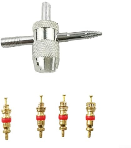 Entretien des pneus pratique : un ensemble complet de cinq outils essentiels de démontage de valve