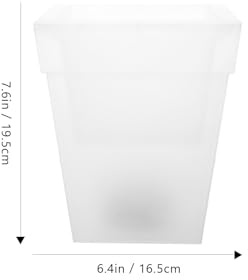 GLEAVI Fioriera Luminosa da Esterno ad Energia Solare Vaso di Fiori in Plastica Luce Bianca per Giardino Balcone e Cortile Decorazione da Giardino Resistente alle Intemperie