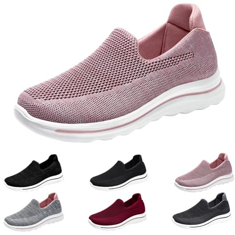 Zapatillas Ortopedicas Mujer Deportivas Zapatos Ortopédicos Verano con Malla Sin Cordones Ligeros Calzado Casual Trekking Running Transpirables Sandalias Palas Deporte para Caminar Senderismo Casa
