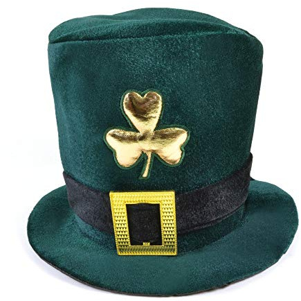 Bristol Novelty BH398 Velvet Irish Hat, Unisex-Adult, Green, One Size