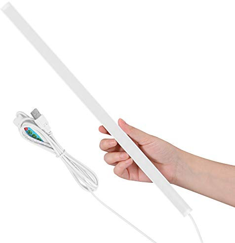 SOAIY 3 Modes Dimmable USB LED Light Bar with Remote, 2m Cable - Multi-Use for Desk, Wardrobe, Cabinet, Closet, Bookshelf, 400x17.5x8mm, 900LM