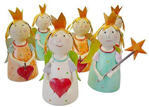 Set di 6 sgabelli per recinzioni di alta qualità in metallo, decorazione da giardino