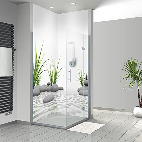 WANDFREUDE individuelle Duschrückwand Aluverbundplatte auf Maß (2 Stück - Wasserstein - Premium Brillant Lack) – Dusche Wandverkleidung Duschwandverkleidung Duschrückwände