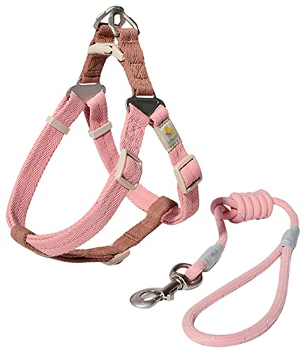 BELLA & PAL Hundsele med koppel set anti-drag sele för små medelstora hundar ingen dragsele för små hundar med koppel bekväm hundsele