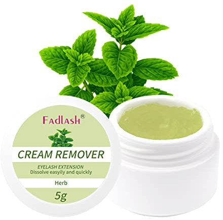 FADLASH Crème Dissolvante Colle Pour Extensions de Cils Etrait Doux et Rapide Pour des Cils Dissolvant Colle de Cils Anti-allergique et Inodore 5g Cream Lash Remover (Herb)