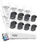 ZOSI 4MP WLAN Überwachungskamera Set Aussen, 8X WiFi Kamera Outdoor Set, 8CH 2.5K NVR mit 2TB Festplatte, Intelligente Nachtsicht, Personen- und Fahrzeugerkennung, Spotlight Warnung